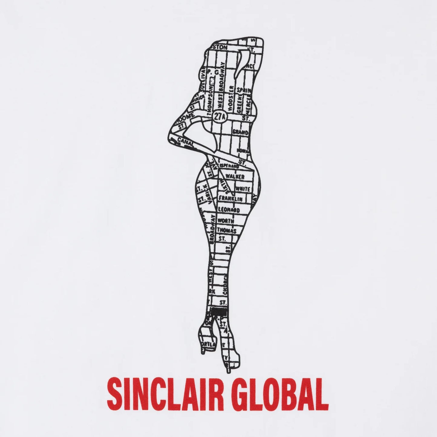 Sinclair Map Tee White