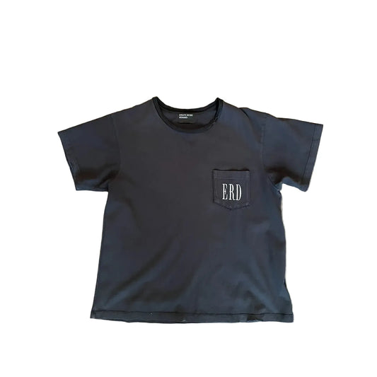 ENFANTS RICHES DEPRIMES Embroidered Logo Pocket T-shirt Black