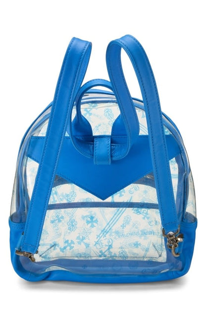 Chrome Hearts PVC Back TO School Backpack Vinyl Leather Blue