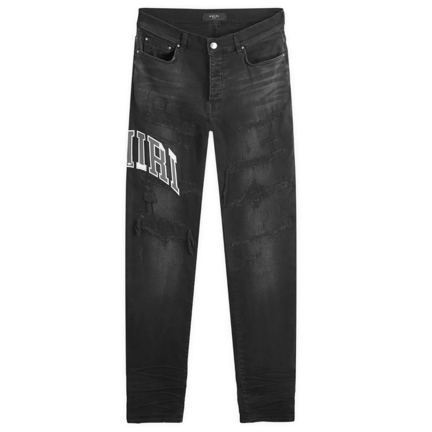 Amiri Varsity Logo Jeans Vintage Black