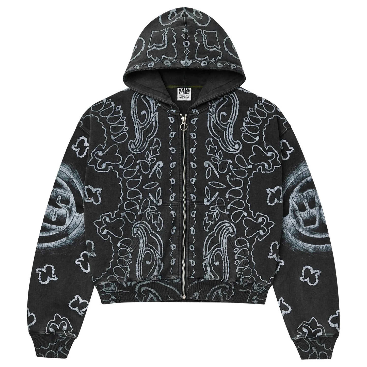 Vale Forever Flag Zip-Up Hoodie Black