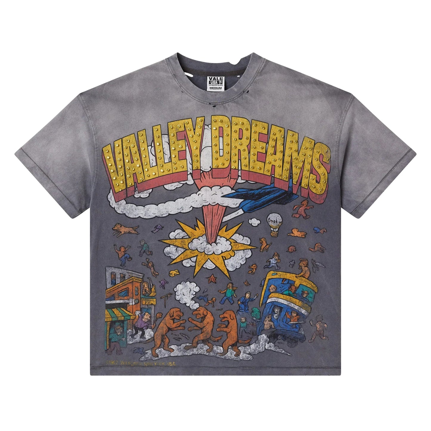 Vale Forever Chaos Bling Tee Grey