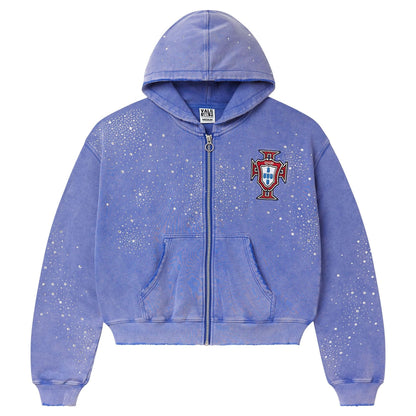 Vale Forever Sea Cluster Zip-Up Hoodie Light Blue