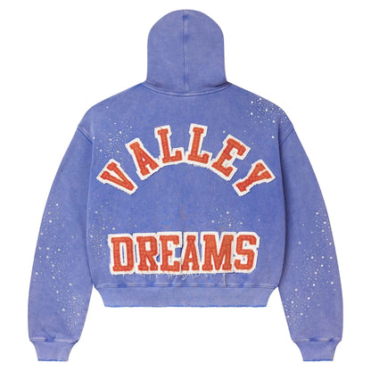 Vale Forever Sea Cluster Zip-Up Hoodie Light Blue