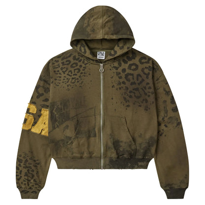Vale Forever Safari Zip-Up Hoodie Olive