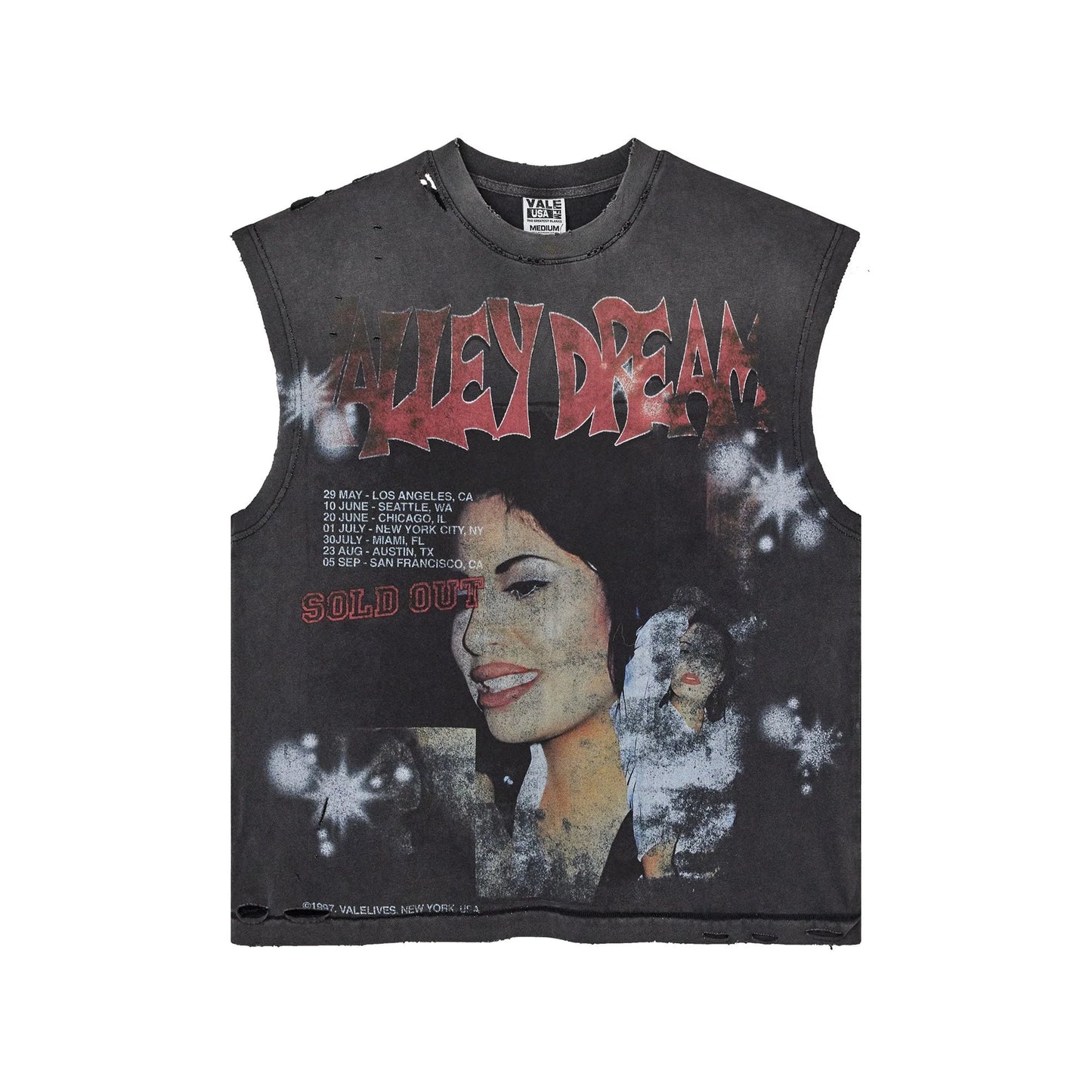 Vale Forever La Flor Muscle Tee Black