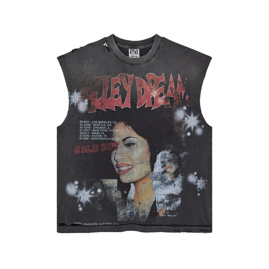 Vale Forever La Flor Muscle Tee Black