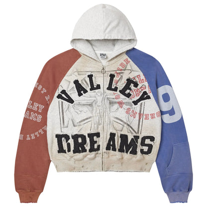 Vale Forever Patriot Chop N Screw Zip-Up Hoodie Red/Blue/Grey