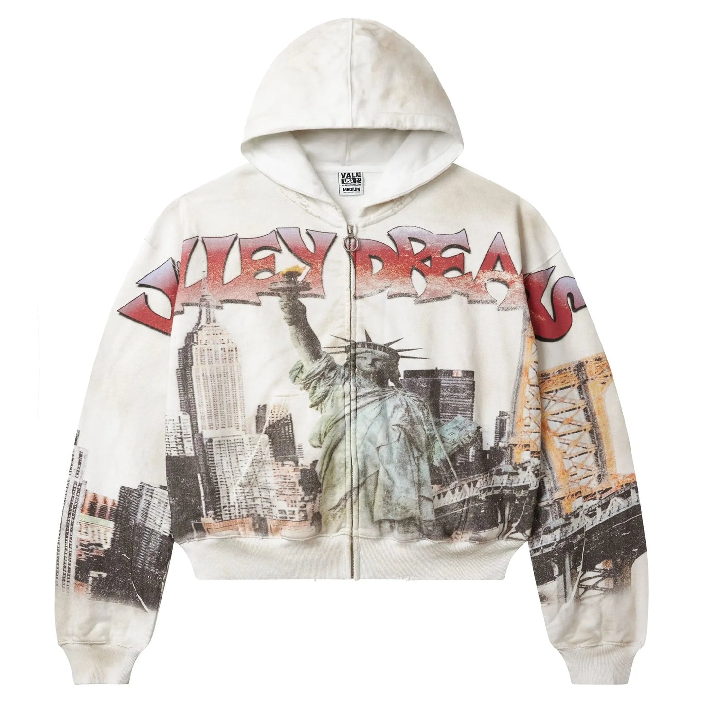 Vale Forever NYC Zip-Up Hoodie White