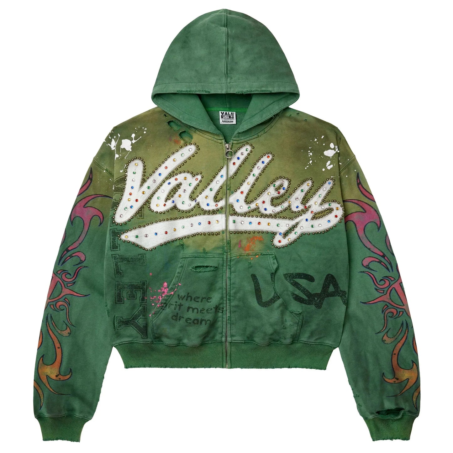 Vale Forever Inferno Zip-Up Hoodie Green
