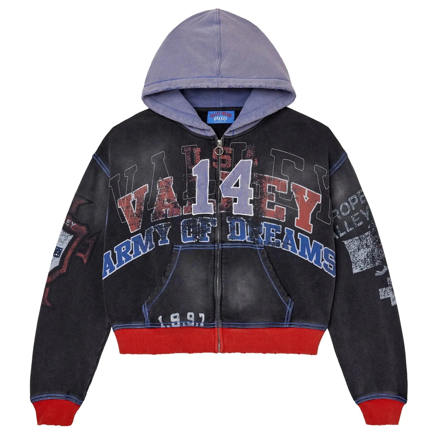 Vale Forever Big 14 Zip-Up Hoodie Black