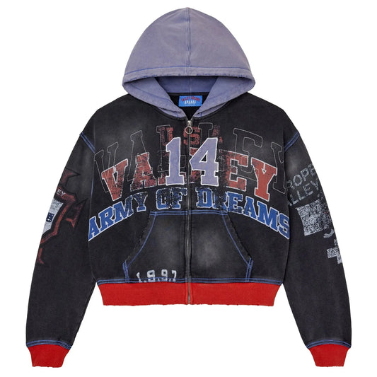 Vale Forever Big 14 Zip-Up Hoodie Black