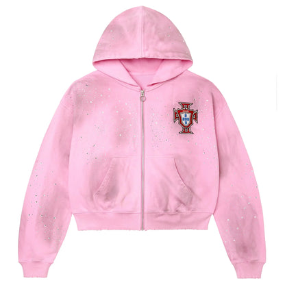 Vale Forever Venus Zip-Up Hoodie Pink