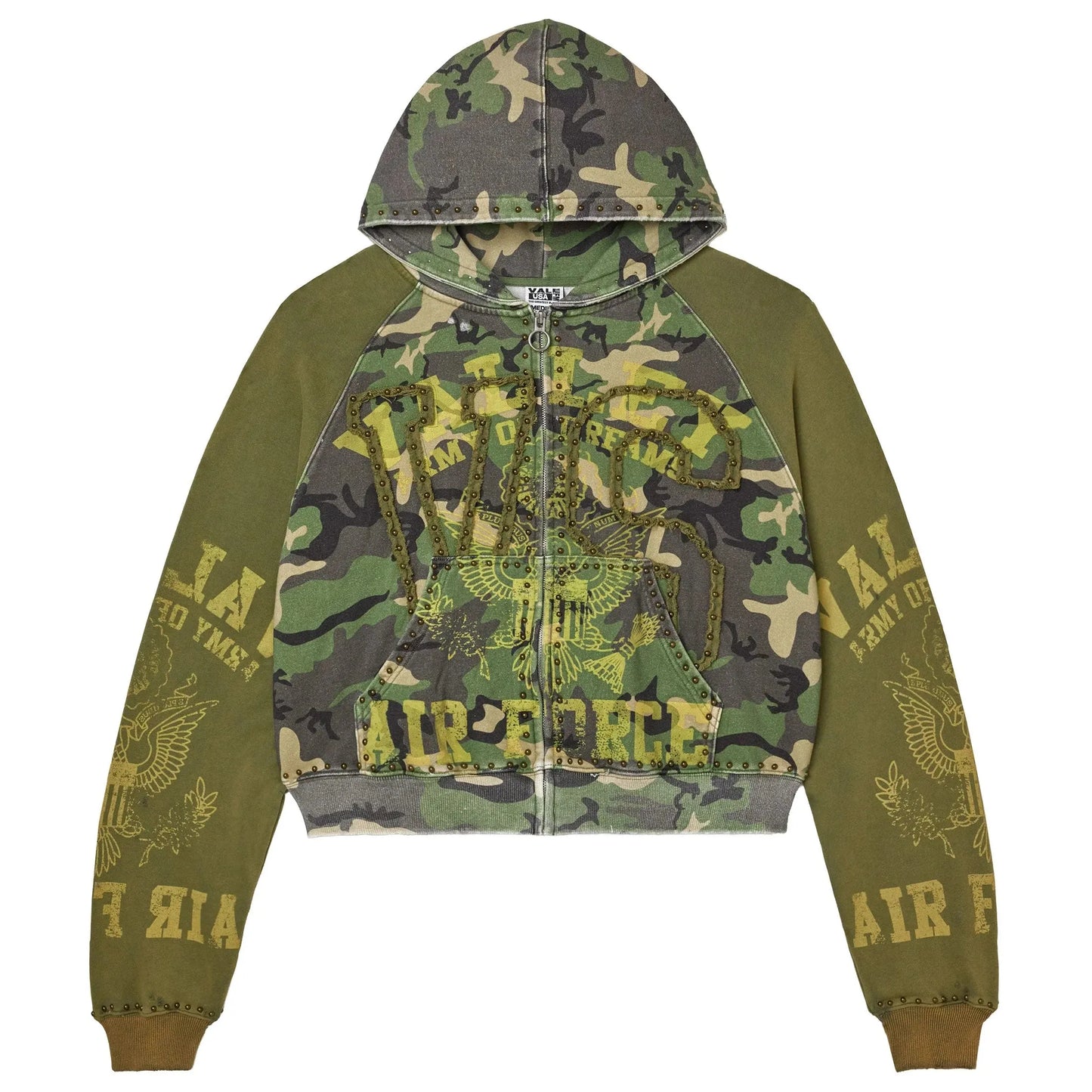 Vale Forever Terrain Zip-Up Hoodie Camo/Green/Yellow