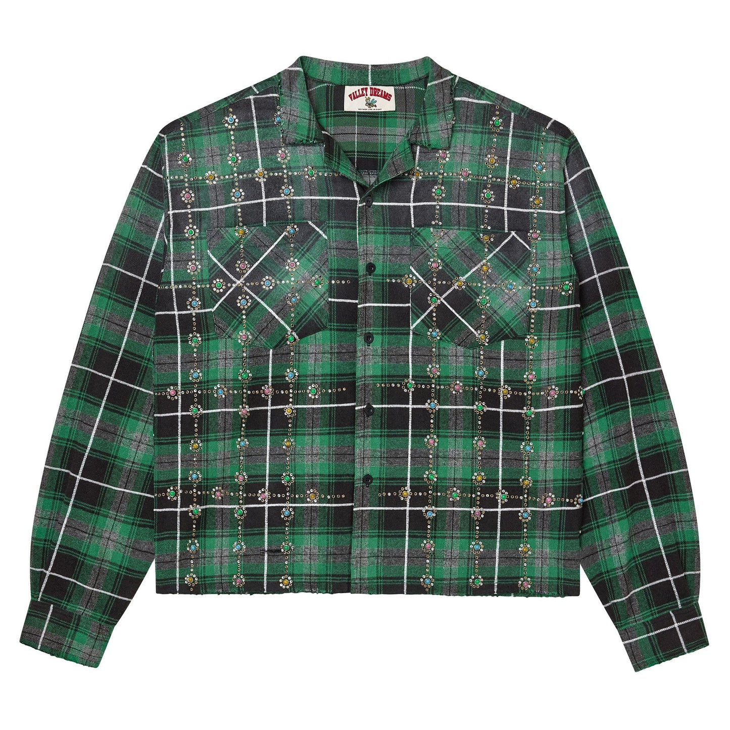 Vale Forever Grinch Gems Flannel Green