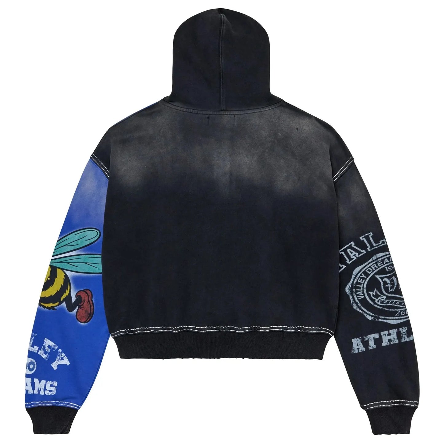 Vale Forever Bipolar Big Zip-Up Hoodie Black/Blue