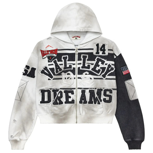 Vale Forever Collage Zip-Up Hoodie Oreo