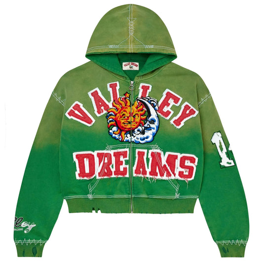 Vale Forever Sunny Zip-Up Hoodie Green
