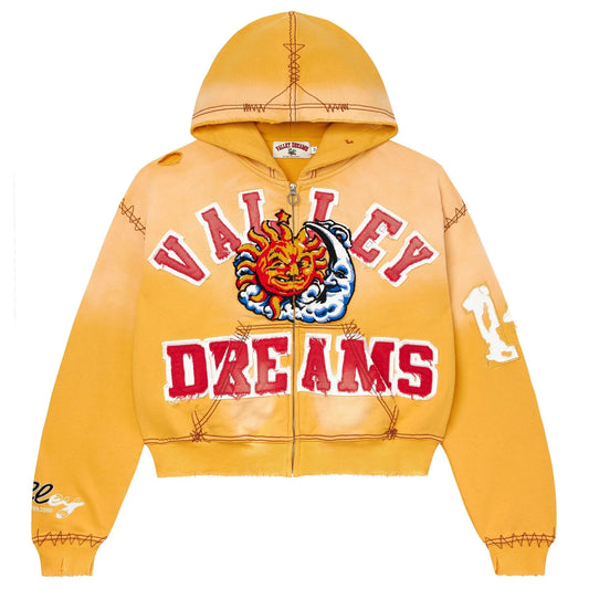Vale Forever Sunny Zip-Up Hoodie Yellow