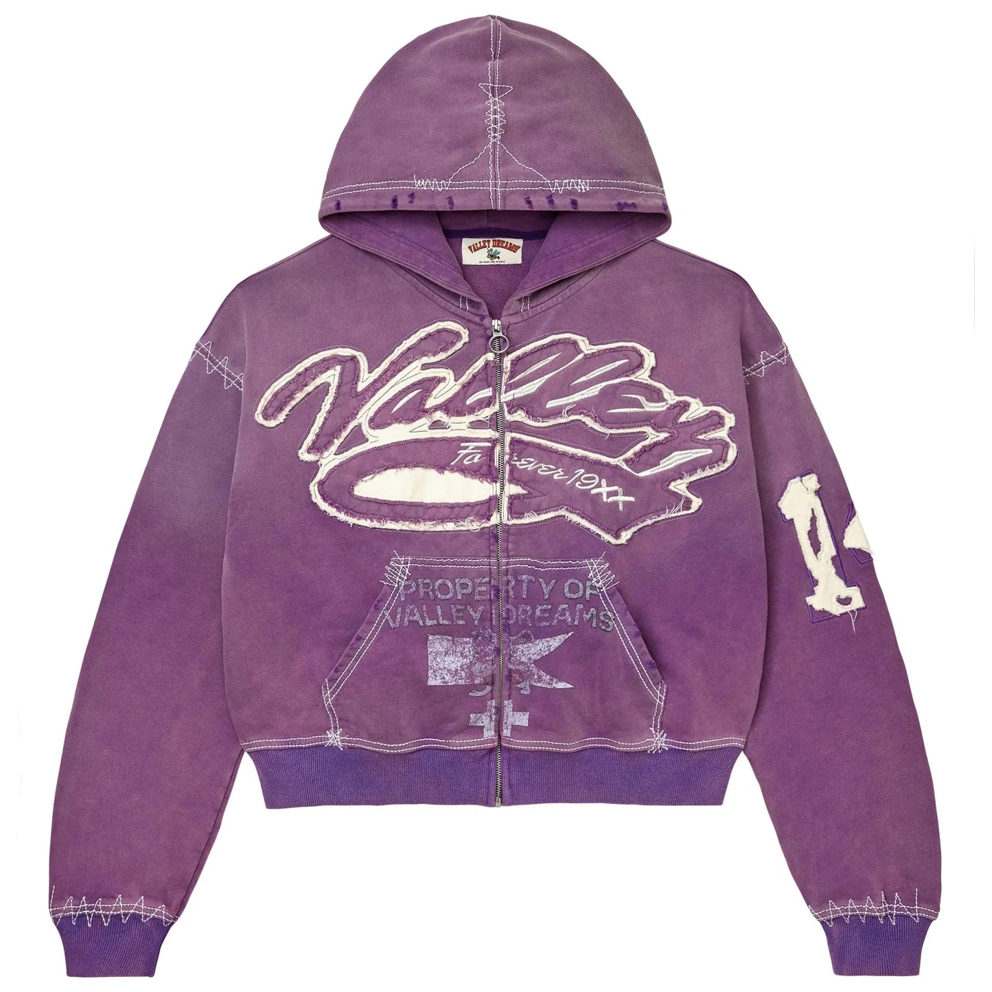 Vale Forever Religion Zip-Up Hoodie Purple