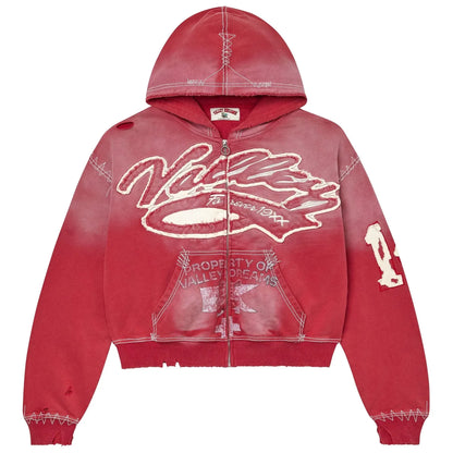Vale Forever Religion Zip-Up Hoodie Burn Red
