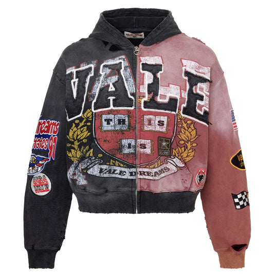Vale Forever Two Face Zip-Up Hoodie Red/Black