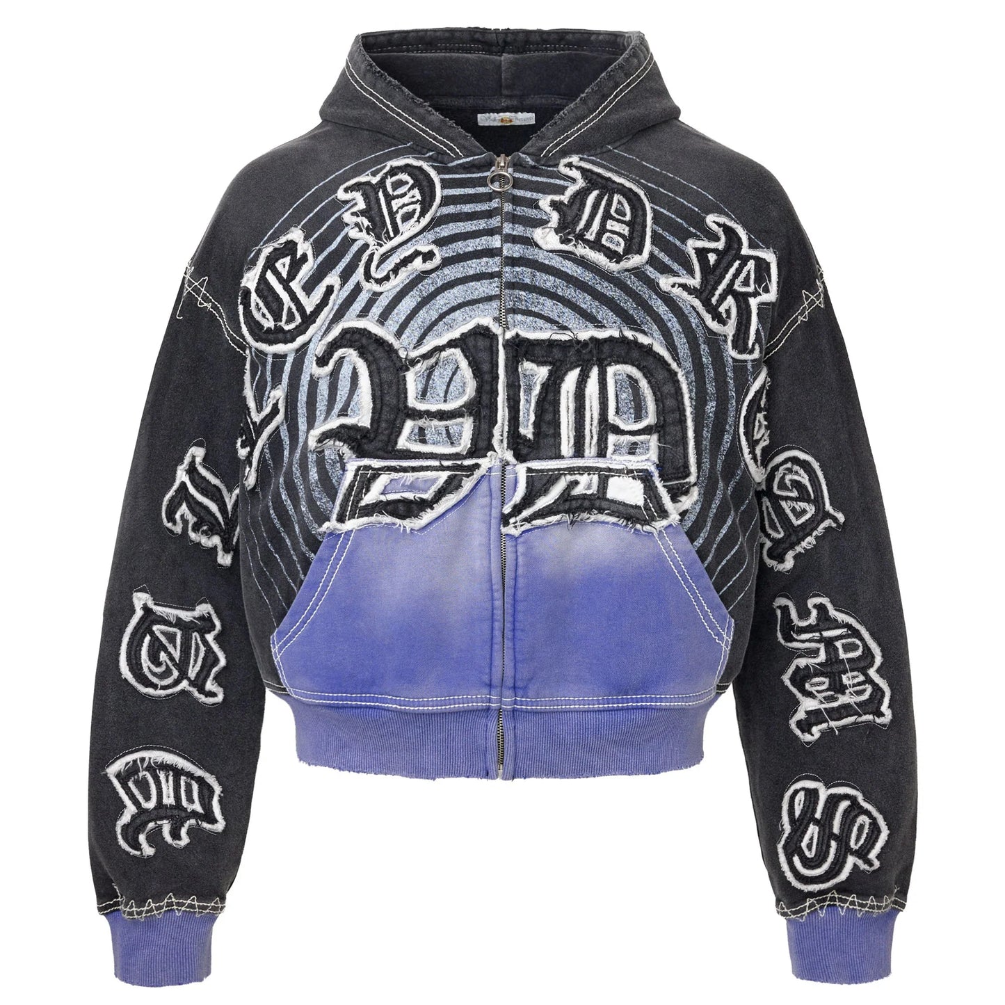 Vale Forever Hypnotiq Zip-Up Hoodie Black/Blue