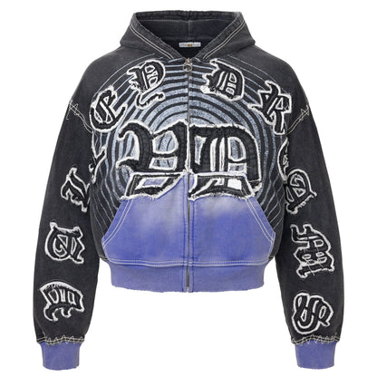 Vale Forever Hypnotiq Zip-Up Hoodie Black/Blue
