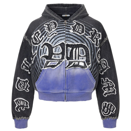 Vale Forever Hypnotiq Zip-Up Hoodie Black/Blue