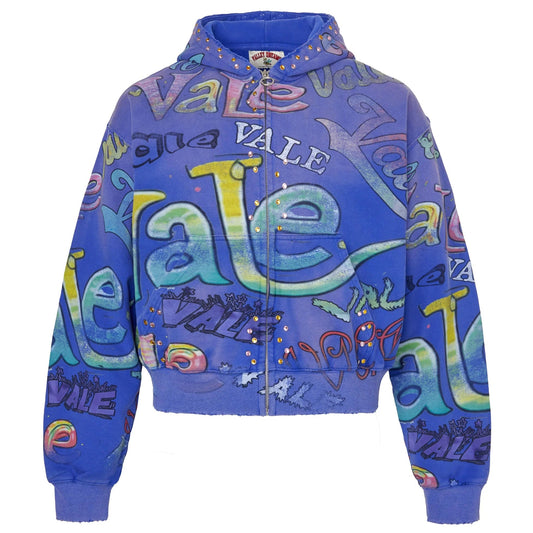 Vale Forever Iceberg Zip-Up Hoodie Blue