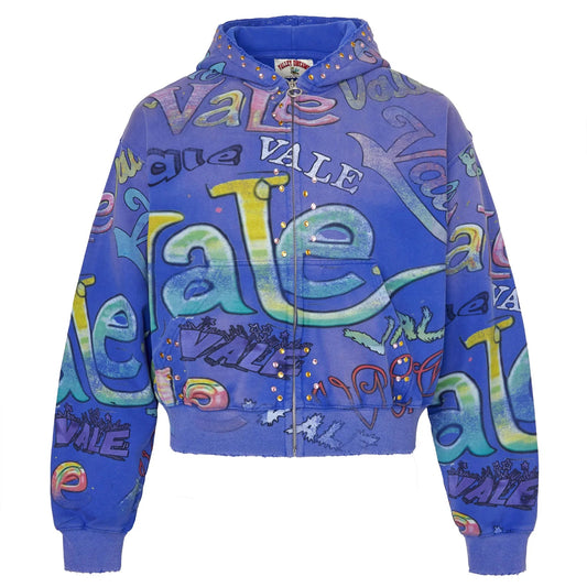 Vale Forever Iceberg Zip-Up Hoodie Blue