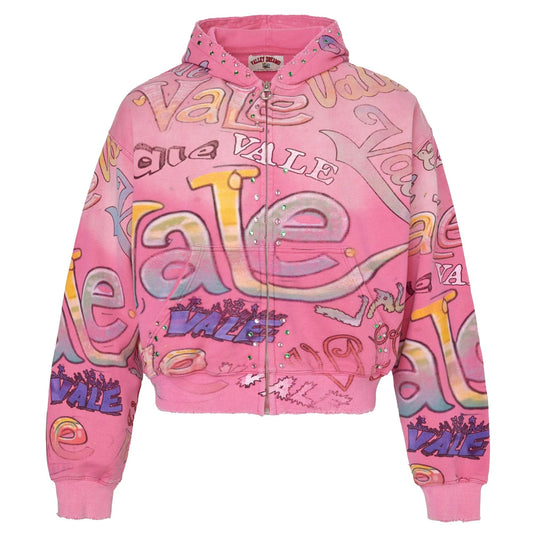 Vale Forever Bubblegum Zip-Up Hoodie Pink