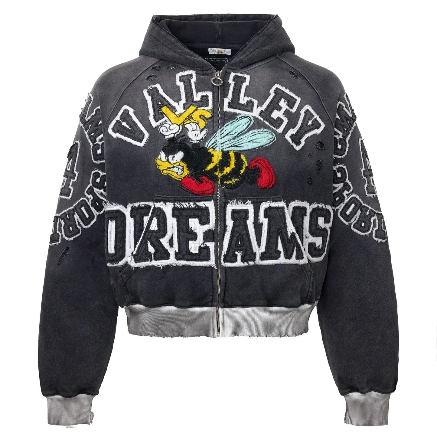 Vale Forever Anthem Zip-Up Hoodie Black