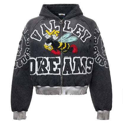 Vale Forever Anthem Zip-Up Hoodie Black