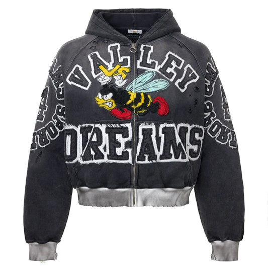 Vale Forever Anthem Zip-Up Hoodie Black