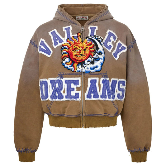 Vale Forever Sunny Zip-Up Hoodie Brown