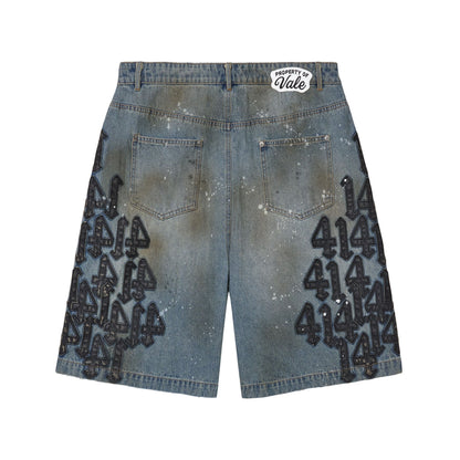 Vale Forever Black Charm Jorts Mid Wash