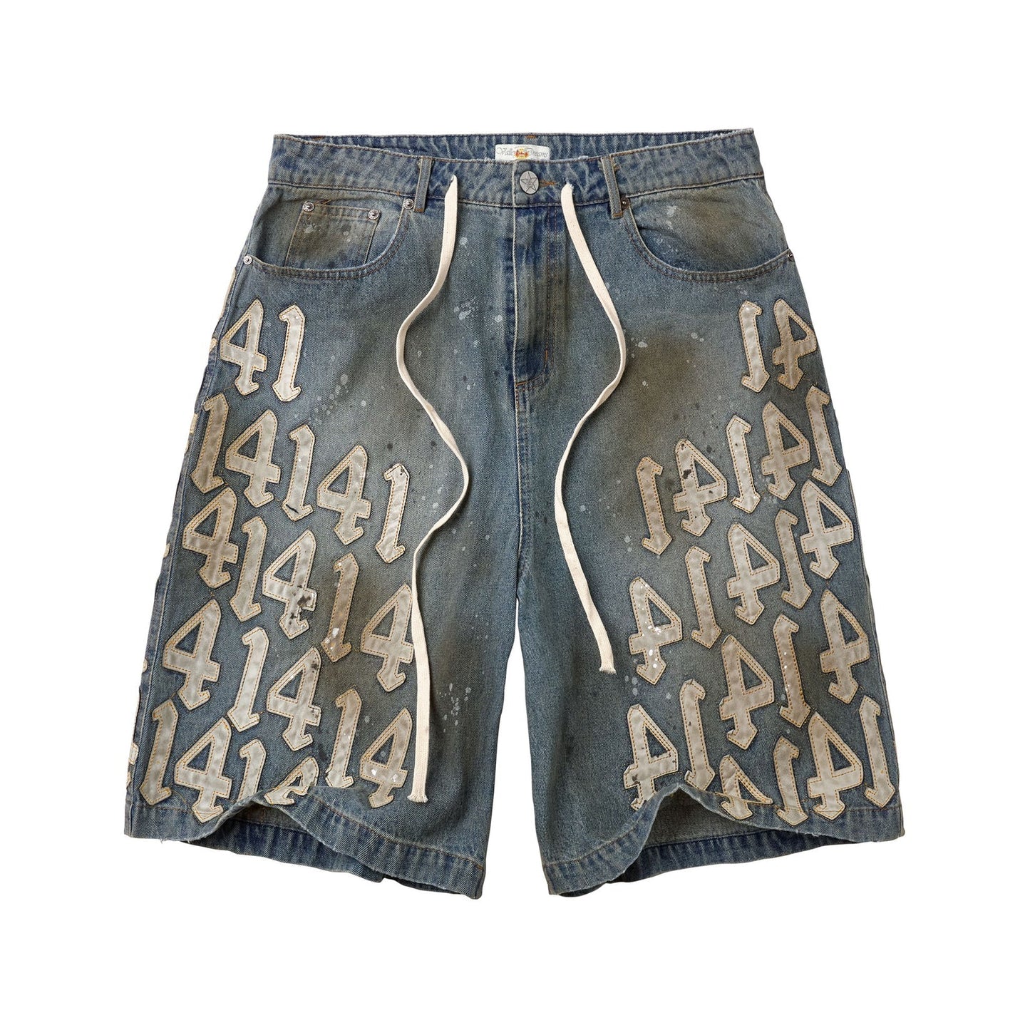 Vale Forever White Charm Jorts Mid Wash