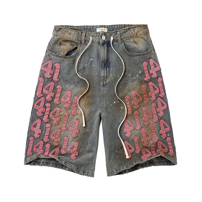 Vale Forever Pink Charm Jorts Mid Wash