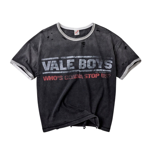 Vale Forever Oreo Ringer Tee Black
