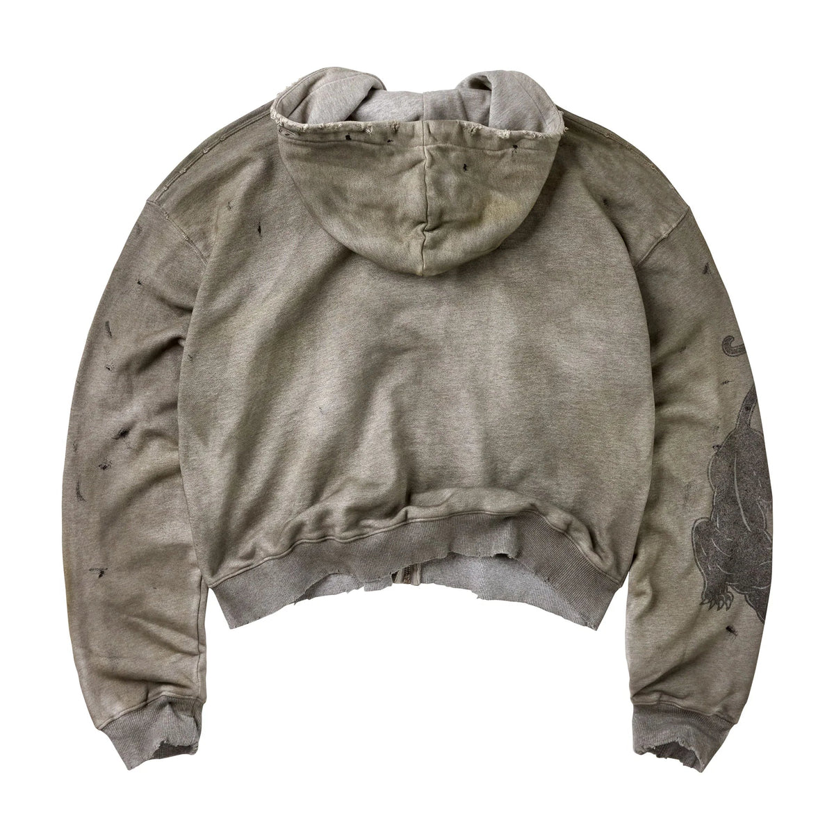 Vale Forever Varsity Zip-Up Hoodie Dirty Grey