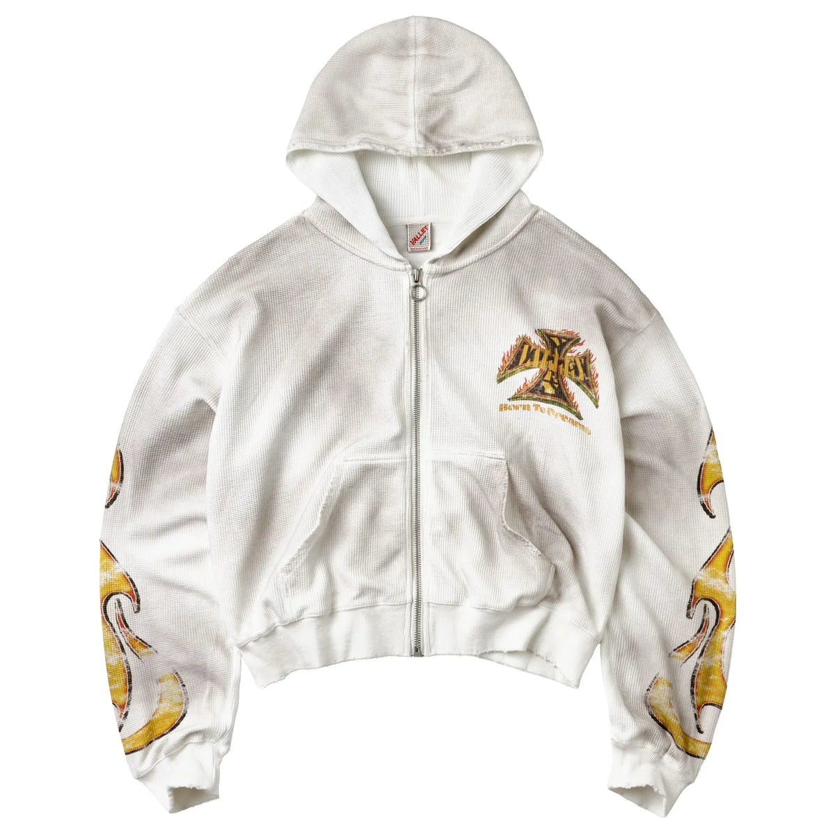Vale Forever Reborn Waffle Zip-Up Hoodie White