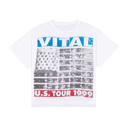 Vital Bleed Distressed Tee White