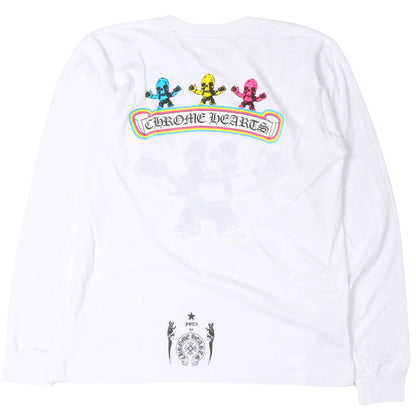 Chrome Hearts FOTI Harris Teeter Rainbow Skull L/S T-Shirt White