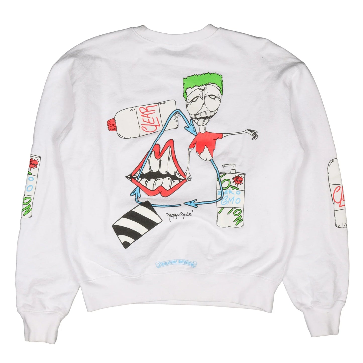 Chrome Hearts Matty Boy Retro Cycle Crewneck White