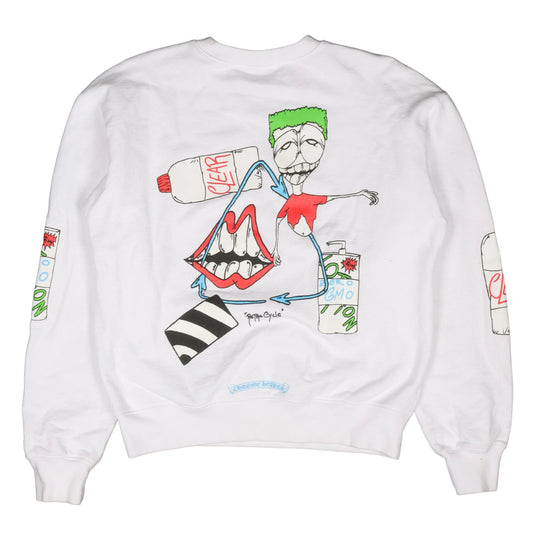 Chrome Hearts Matty Boy Retro Cycle Crewneck White