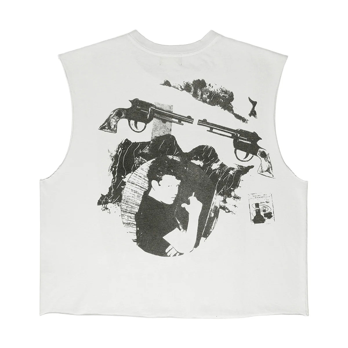 Enfants Riches Déprimés Endless Blockades Cut Off T-Shirt Faded White