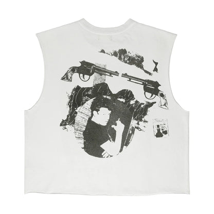 Enfants Riches Déprimés Endless Blockades Cut Off T-Shirt Faded White