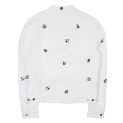 Dior x KAWS Bee Denim Trucker Jacket White Size S (Moderately Worn Pre-Owned) - Image 2