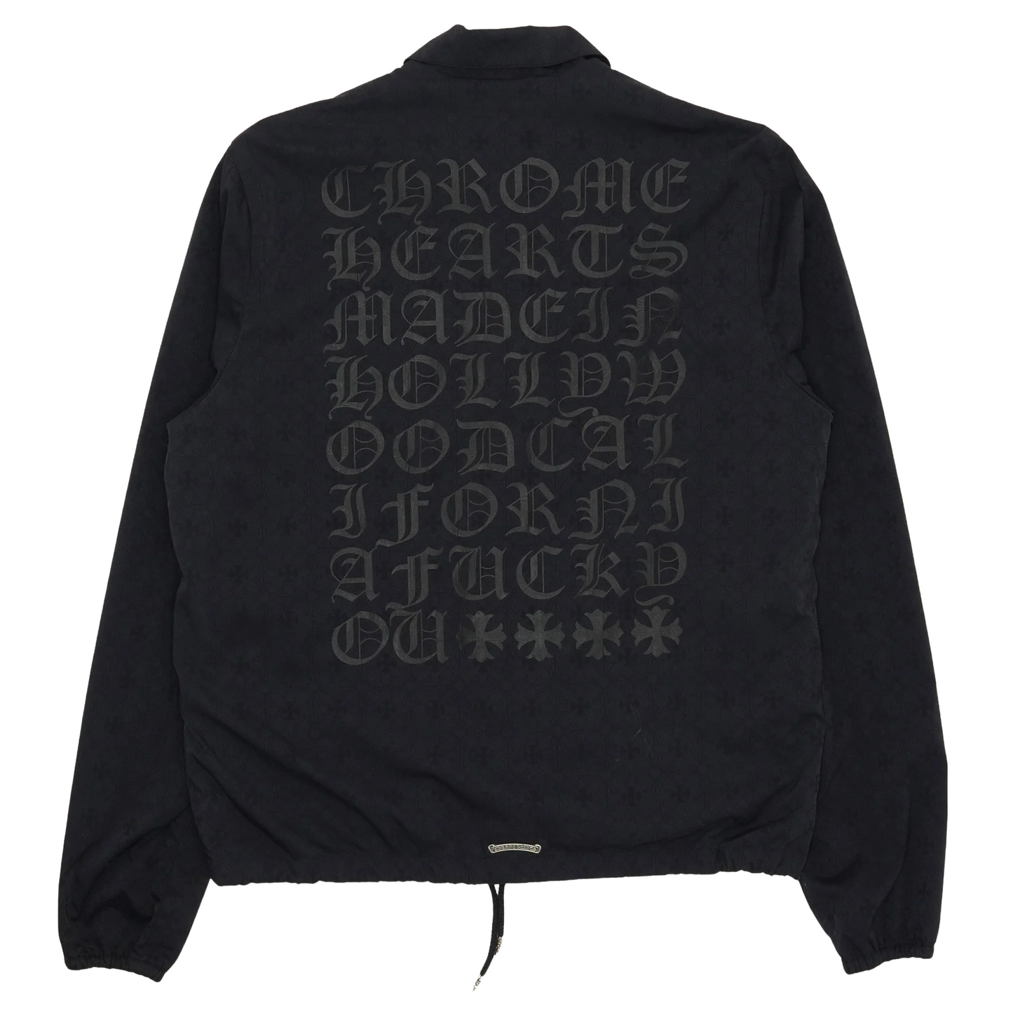 Chrome Hearts Eye Chart Logo Monogram Coach Jacket Black
